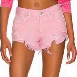 We the free Pink Distressed Women Shorts